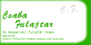 csaba fulajtar business card