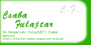 csaba fulajtar business card